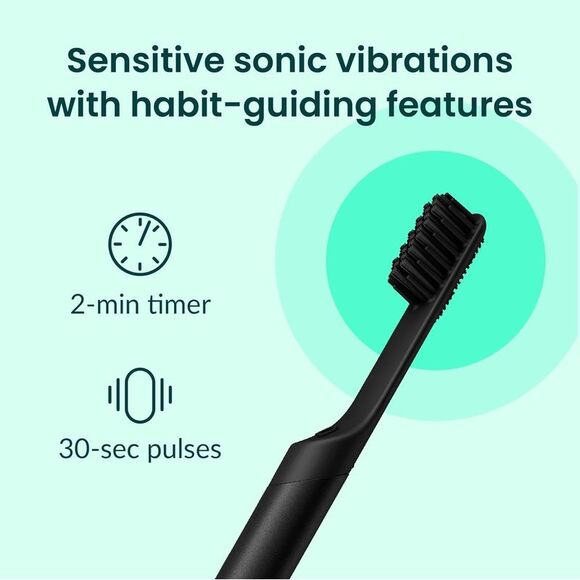 quip -  Smart Rechargeable Sonic Electric Toothbrush  Black - Picture 3 of 5